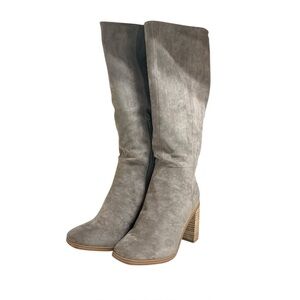 Flapper Womens Faux Suede Round Toe Knee-High Boots